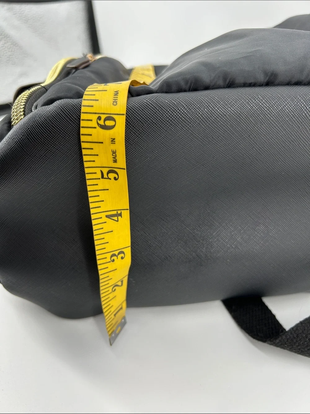 Aimee Kestenberg Baby Backpack Rome Black Nylon Backpack Gold Zipper